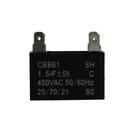 Capacitor 1,5uf x 450vac 50/60hz - retangular - 4 terminais