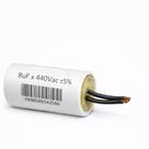 Capacitor 2 fios metalizado 8 uf x 440v trio