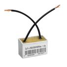Capacitor 2x250/300/400v quadr 2 fios metalizado trio