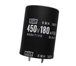 Capacitor eletrolitico 180x450v - 180uf x 450v - 105 graus Capacitor eletrolitico 180x450v - 180uf x 450v - 105 graus