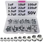 Capacitor eletrolítico de alumínio SMD variado 50V 140 unidades