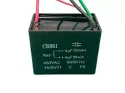 Capacitor polipropileno 4+6 x450v - 3fios quadrado cbb61
