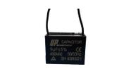 Capacitor Quadrado 9uf 450vac 2 Fios 50/60hz Para Ventilador