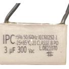 Capacitor Quadrado com fio 3uf 2 Fios para Ventilador