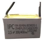 Capacitor Quadrado P/ Ventilador 2 Fios 2,5uf 300/400v