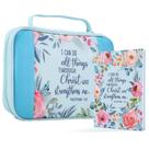 Capas bíblicas Faithful Hers para mulheres, conjunto de 2 estojos bíblicos com caderno, bolsa de igreja, estojo de estudo bíblico com alça, bolsas de transporte leves de nylon, presente de Natal Capas bíblicas Faithful Hers para mulheres, conjunto de 2 estojos bíblicos com caderno, bolsa de igreja, estojo de estudo bíblico com alça, bolsas de transporte leves de nylon, presente de Natal