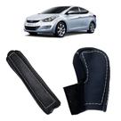 Capas Couro Manopla Câmbio Automático e Alavanca Freio de Mão Hyundai Elantra 2011 a 2013