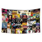 Capas de álbuns de música rock penduradas na parede de tapeçaria 100x150cm Capas de álbuns de música rock penduradas na parede de tapeçaria 100x150cm