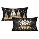 Capas de almofada All Smiles Christmas Gold 45x45cm, conjunto de 2