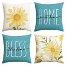 Capas de almofada AVOIN colorlife Home Sweet Home, conjunto de 4