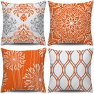 Capas de almofada Coliuso Decorative 45x45cm Conjunto de 4 laranjas