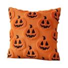 Capas De Almofada Com Padrão De Abóbora De Halloween 45x45, Almofada Macia De Pelúcia De Lã