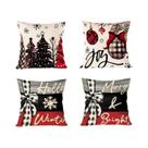 Capas De Almofada De Linho De Natal 4 Peças, Capas De Almofada Decorativas Para Sofá E Casa 2025