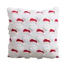 Capas De Almofada De Natal 18x18 Polegadas Jacquard 3D Com Bordado De Natal E Pelúcia Sintética Para Capas De Almofada De Natal 18x18 Polegadas Jacquard 3D Com Bordado De Natal E Pelúcia Sintética Para