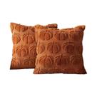 Capas De Almofada De Pelúcia Macia De Lã Sintética Para Outono/Halloween 18x18 Com Padrão Decorativo