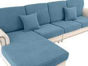 Capas de almofada de sofá LA MEACK para sofá secional em forma de L azul