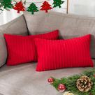 Capas de almofada de veludo UGASA 30x50cm, pacote com 2 vermelhas Capas de almofada de veludo UGASA 30x50cm, pacote com 2 vermelhas