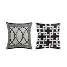 Capas de Almofada Decorativas Grécia Jacquard 45x45cm Zíper Estampas Frente e Verso