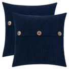 Capas de almofada decorativas HWY 50 azul marinho 45 x 45 cm (pacote com 2) Capas de almofada decorativas HWY 50 azul marinho 45 x 45 cm (pacote com 2)
