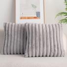 Capas de almofada DEELAND Faux Fur Plush 45x45cm cinza claro Capas de almofada DEELAND Faux Fur Plush 45x45cm cinza claro