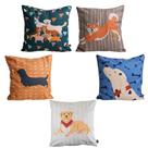 Capas De Almofada Dogs Sortida 43x43 Jogo C5 Capas Cachorros