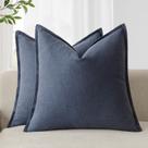 Capas de almofada Findtower Decorative Linen 40x40cm azul marinho