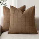 Capas de almofada Findtower Linen Check 45x45cm, conjunto de 2