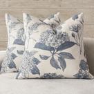 Capas de almofada Findtower Linen Floral Vintage Blue 50x50cm Capas de almofada Findtower Linen Floral Vintage Blue 50x50cm