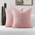 Capas de almofada FUTEI Pink Boucle Accent 50 x 50 cm, pacote com 2