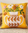 Capas de almofada Kokaaee, vaso floral bordado de 45 x 45 cm