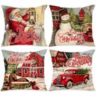 Capas de almofada Lanpn Vintage Merry Christmas 40x40cm