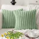 Capas de almofada MOSAYT Spring Faux Fur 45x45cm, conjunto de 2