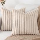 Capas de almofada Pallene Faux Fur Plush 50x50 cm, conjunto de 2