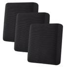 Capas de almofada para sofá super elástico H.VERSAILTEX (3 peças, preto)
