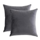Capas de almofada RainRoad Velvet Grey 45 x 45 cm (conjunto de 2)