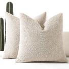 Capas de almofada ROMANDECO Boucle decorativas 50x50cm bege