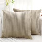 Capas de almofada Simmore Decorative 45x45cm, conjunto de 2 cáqui Capas de almofada Simmore Decorative 45x45cm, conjunto de 2 cáqui