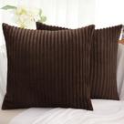 Capas de almofada Simmore Decorative 45x45cm, conjunto de 2 marrons Capas de almofada Simmore Decorative 45x45cm, conjunto de 2 marrons