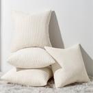 Capas de almofada Topfinel, bege, creme, veludo, 45 x 45 cm, 4 unidades