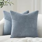 Capas de almofada Topfinel Dusty Blue 45x45cm Conjunto de 2