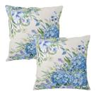 Capas de almofada Wnoesat Spring Blue Floral 55x55cm, conjunto de 2