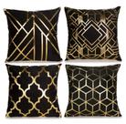 Capas de almofada ZLINA Home Gold Foil 45 cm x 45 cm Conjunto de 4