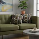 Capas de Almofadas 55x55 Tecido Veludo Estampa Geométrica Cor Marrom Conjunto 2 Peças - Nallu Decor