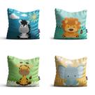 Capas de Almofadas Animais Safari para Quarto Infantil 35x35