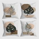 Capas De Almofadas Decorativas Boho Galhos E Folhas 40x40cm Capas De Almofadas Decorativas Boho Galhos E Folhas 40x40cm