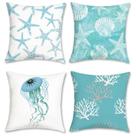 Capas de almofadas decorativas Bonhause 45x45 cm, conjunto de 4 Coastal