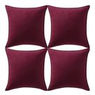 Capas de almofadas decorativas Fancy Homi 45x45 cm Burgundy, pacote com 4