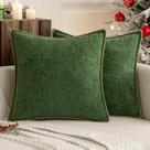 Capas de almofadas decorativas MIULEE 51x51cm, verde musgo, pacote 2