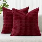 Capas de almofadas decorativas MIULEE, pacote de 2 borgonhas, 46x46 cm