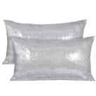 Capas de almofadas decorativas Poise3eHome 30x51 cm, prata, 2 peças